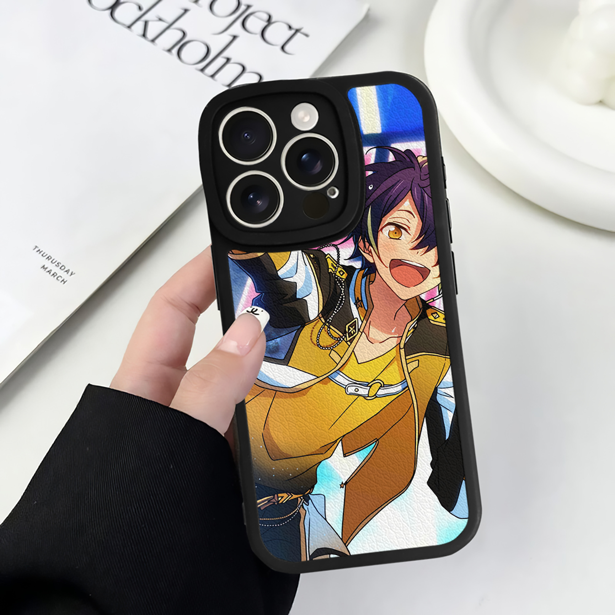 （画像用） あんさんぶるスターズ! Ensemble Stars 【iPhone 16シリーズ対応】シリコンスマホケース（レザー調） 材質：シリコン